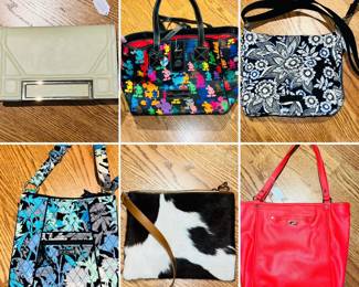 meline blanco, Dooney and Bourke, Vera Bradley, cowhide, and Jewell by Thirty-One Daring tote