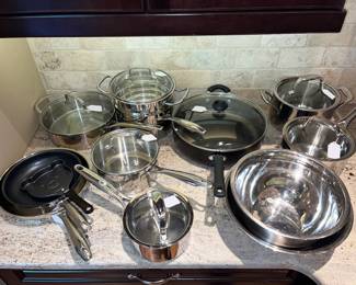 Gibson Home Abruzzo 12-Piece Stainless Steel Cookware Set
