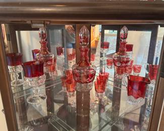 Ruby red glassware