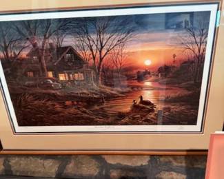 TERRY REDLINE SIGNED PRINTS COA