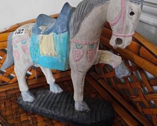 Vintage wooden horse