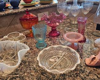 vibrant glass, vintage