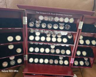 US Quarter collection with case, sold as one lot