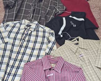 lots of freshly pressed men's clothing