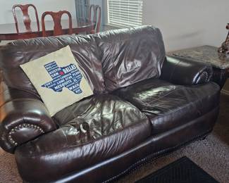 leather love seat