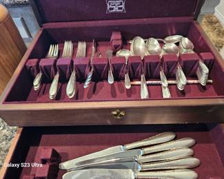 plated flatware set