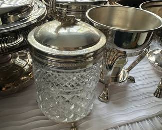 Tons of silverplate serving pieces in great condition.