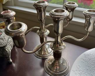 Sterling silver candlesticks