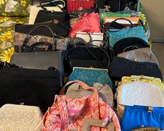 Vintage clothing, shoes, hats, and purses