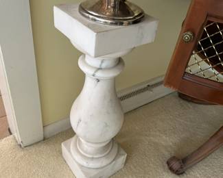 Solid marble pedestal