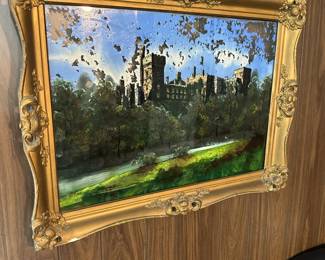 Reverse painted on glass