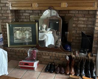 Antique mirror
Artwork
Western boots