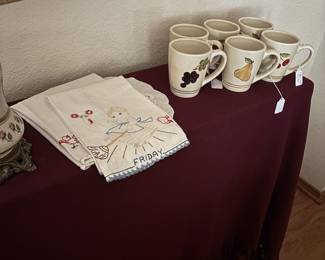 Embroidered hand towels 1940’s