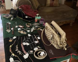 Coach handbag and more
Jewelry