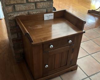 Dark wood mid century washstand