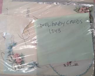 New baby greeting cards circa 1943