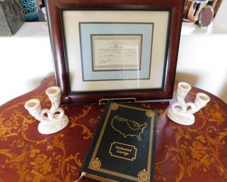 Easton Press Leather Bound First Edition "Undaunted Courage'" Signed with author Stephen E Ambrose.