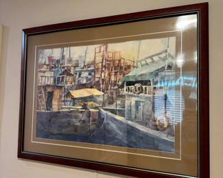 Framed watercolor art