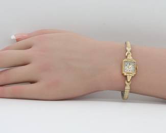 Vintage Hamilton 14k Yellow GOLD Watch -shippable