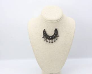 Vintage Oxidized Sterling Silver Cresent Moon Pin/Brooch-shippable