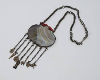 Bedouin Vintage Handmade Silver, Agate And Coral -shippable