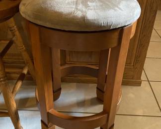 One of a MATCHED PAIR Of Kitchen Breakfast Stools