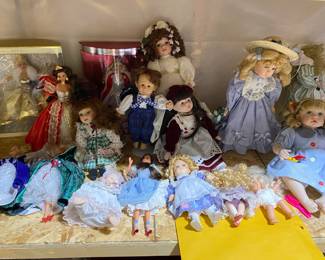 Small Doll Collection Barbies, china and more