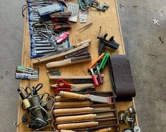Wood working chisels, etc.