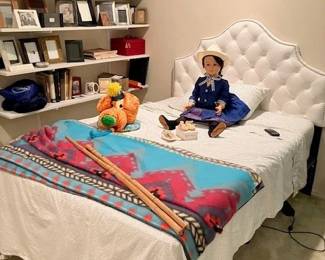 Electric full bed, doll and frames.