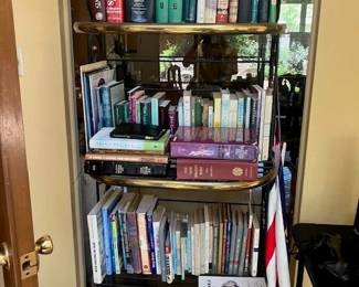 Bakers rack, religious books