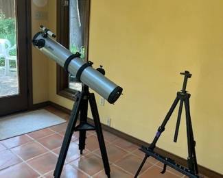 Telescope and easel