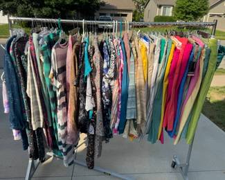 2 piece outfits, dresses, and capris.