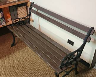 Wood and iron bench