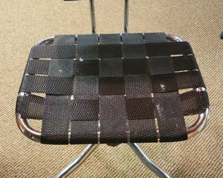 1950s industrial chrome office/desk chair on casters made by Bevco