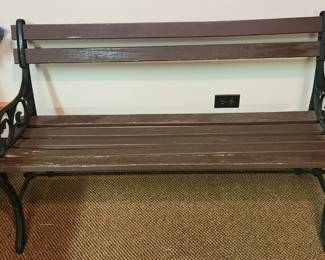 Wood and iron bench