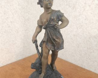 Moreau Boy bronze by A. Moreau