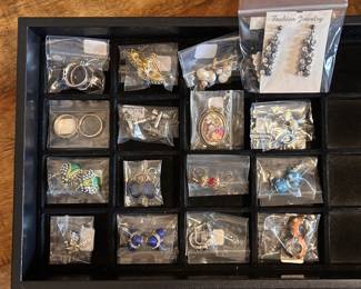 Costume jewelry pendants, earrings and rings