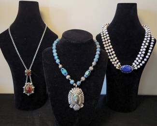 Sterling silver necklaces and tribal