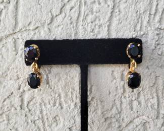 14k onyx dangle earrings