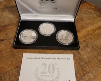American Eagle 20th Anniversary Silver Coin Set