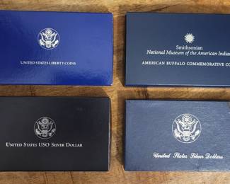 U.S. Liberty Coins, U.S. Silver Dollars, USO Silver Dollar, Smithsonian American Buffalo Commemorative Coin