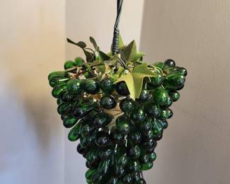 Vintage glass grape cluster swag lamp