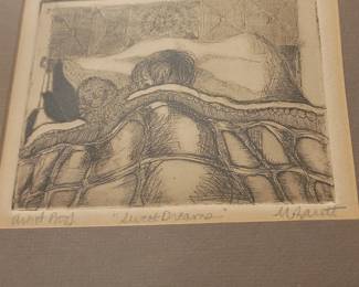Signed Etching "Sweet Dreams"
