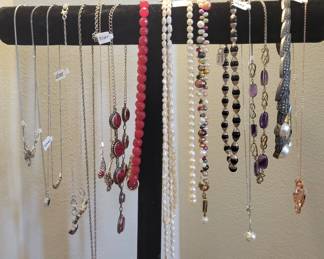 Sterling silver and stone necklaces