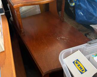 Two tier side table with lower shelf