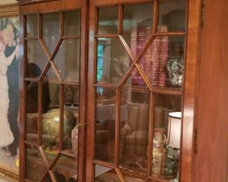 Top cabinet of gorgeous Maitland Smith secretary. 