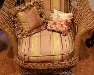 Child's wicker chair made by a family member
