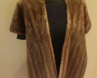 Fun mink stole with pockets. 