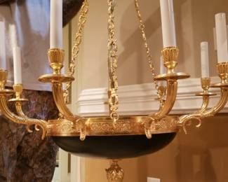 Incredible French 9 light fixture 