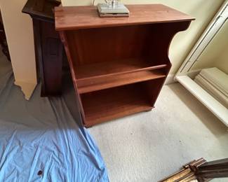 #59 Maple Wood 2 shelf Bookcase w/rail - 24x11x29 $45.00